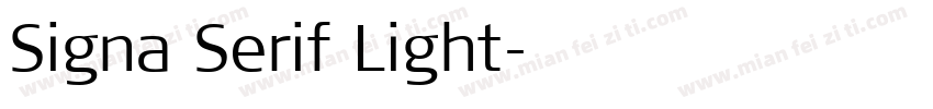 Signa Serif Light字体转换